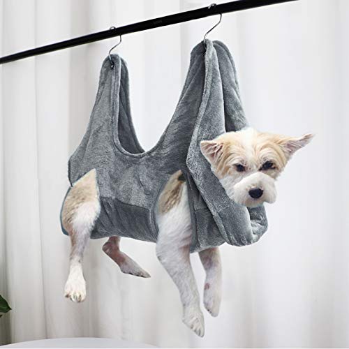 N/A/A Dog/Cat Hammock Helper,Grooming Hammock Restraint Bag Harne...