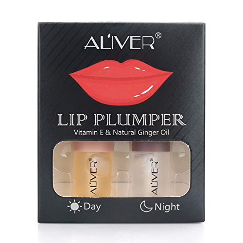 Lip Plumper 2Pcs, Ginger & Peppermint Lip Enhancer,Lip Care Serum...