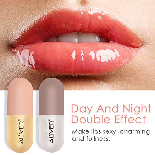 Lip Plumper 2Pcs, Ginger & Peppermint Lip Enhancer,Lip Care Serum...