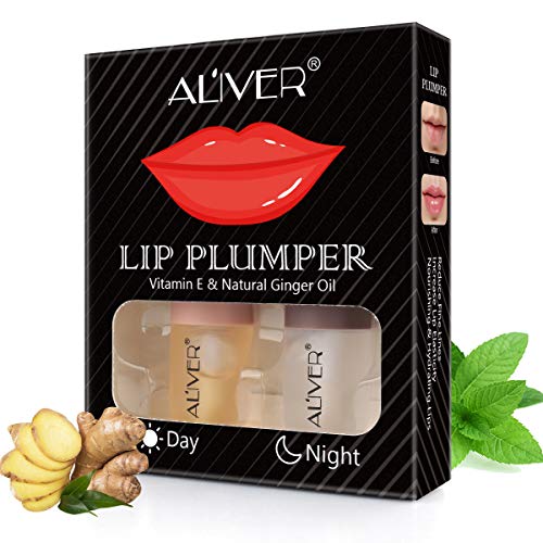 Lip Plumper 2Pcs, Ginger & Peppermint Lip Enhancer,Lip Care Serum...