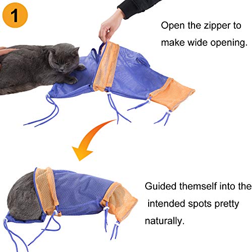 N\A Cat Grooming Bag for Bathing, Cat in a Immobilizing Bag Great...