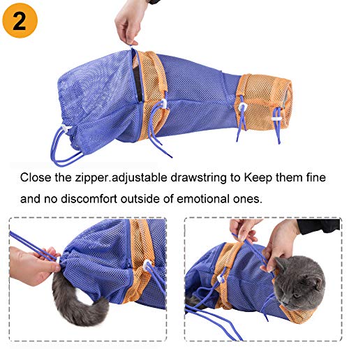 N\A Cat Grooming Bag for Bathing, Cat in a Immobilizing Bag Great...