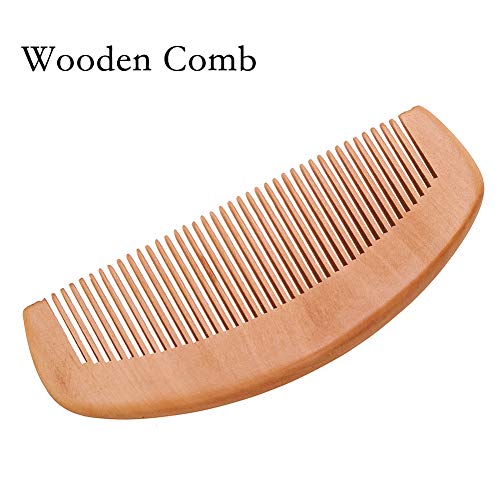 Wooden Comb Hair for Curly Hair, anti-Static for Beard Detangling...