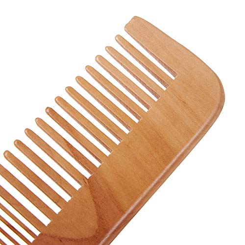 Wooden Comb Hair for Curly Hair, anti-Static for Beard Detangling...