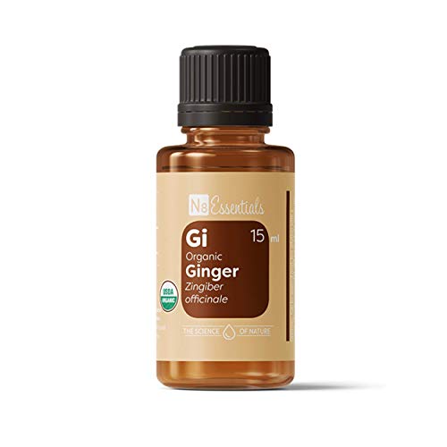 N8 Essentials USDA Certified Organic Ginger Essential Oil for Ups...