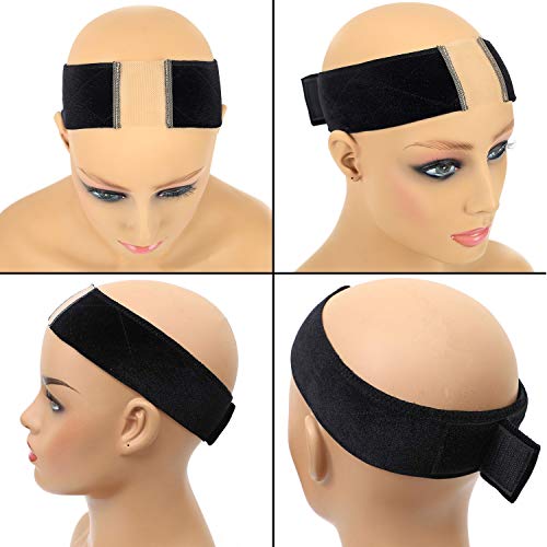 NAISIER Wig Grip Headband, Adjustable Comfort Head Hair Band for ...