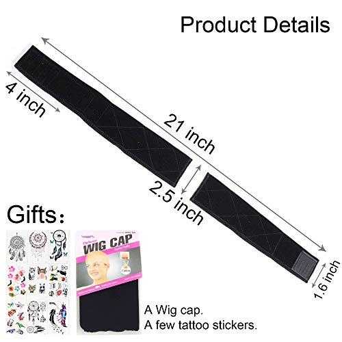 NAISIER Wig Grip Headband, Adjustable Comfort Head Hair Band for ...