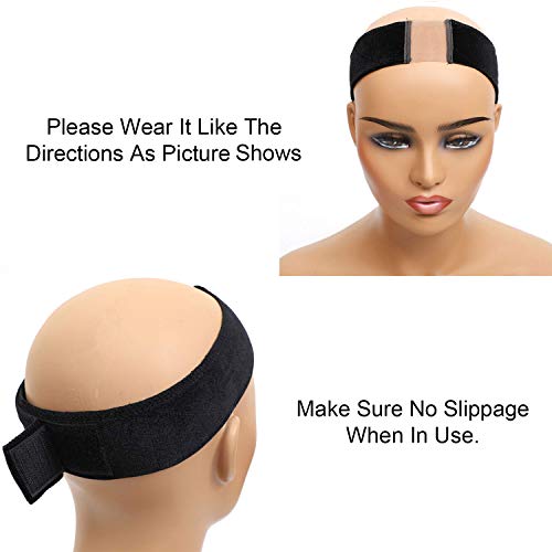 NAISIER Wig Grip Headband, Adjustable Comfort Head Hair Band for ...