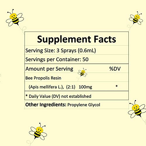 Bee Propolis Throat Spray - 99% Bee Propolis Extract - Natural Im...