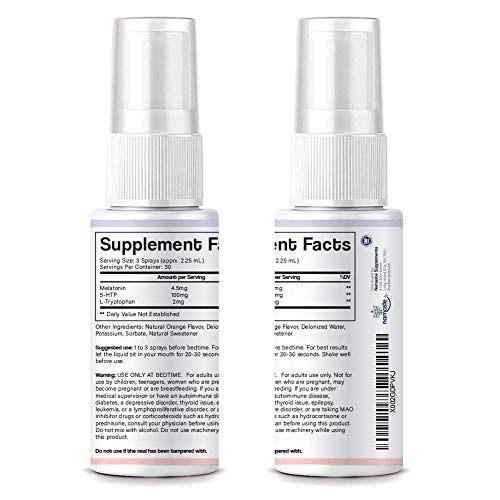 Melatonin Spray for Sleep - Natural Sleeping Aid Spray - Deliciou...