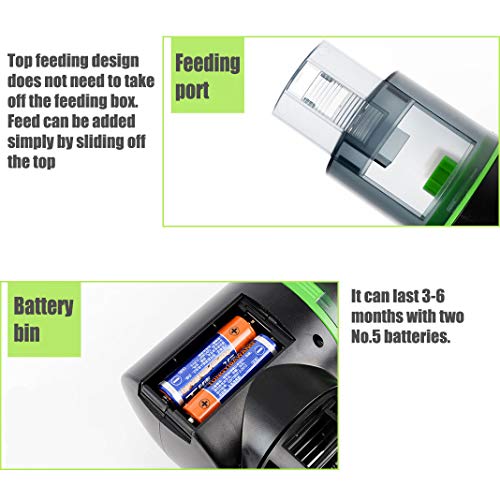 Natbabe Automatic Fish Feeder,Electric Auto Feeder Vacation Timer...