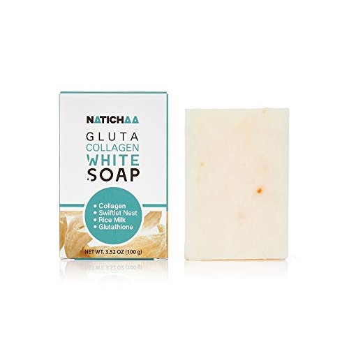 NATICHAA Glutathione Collagen White Soap for Face, Skin Brighteni...