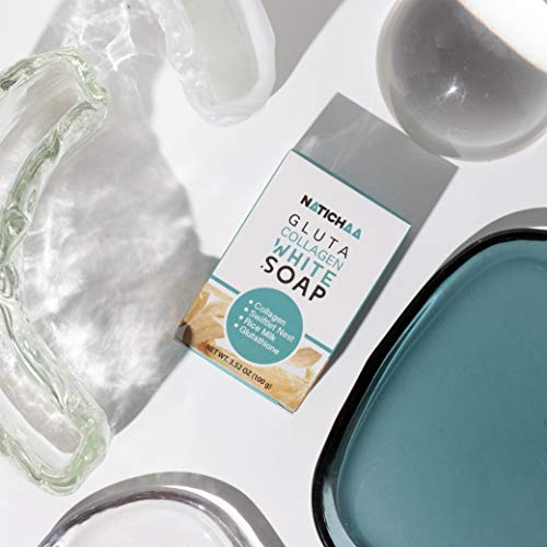 NATICHAA Glutathione Collagen White Soap for Face, Skin Brighteni...