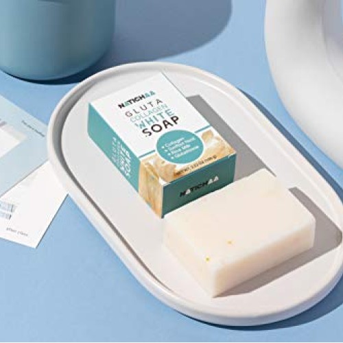 NATICHAA Glutathione Collagen White Soap for Face, Skin Brighteni...