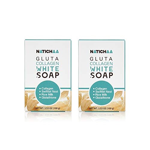 NATICHAA Glutathione Collagen White Soap for Face, Skin Brighteni...