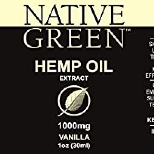 Native Green Vanilla 1000mg Hemp Extract Oil for Muscle and Joi...