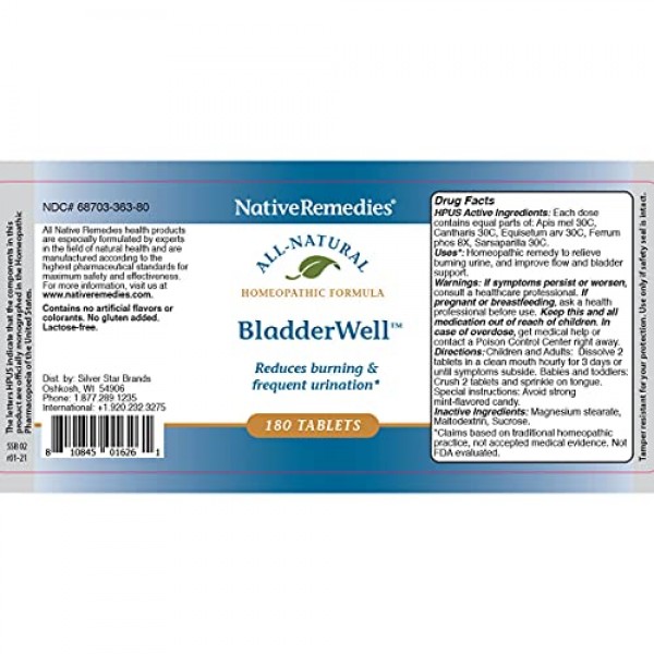 Native Remedies Bladder Plus UltraPack - Soothes The Bladder and ...