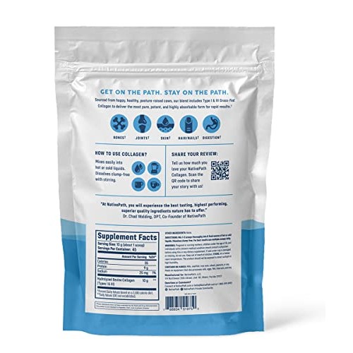 NativePath Collagen Peptides Protein - Hydrolyzed Type 1 & 3 Coll...