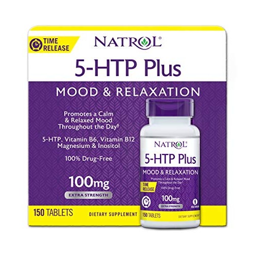 Natrol 5-HTP Plus Time Release, 100mg Tablets,150 Count
