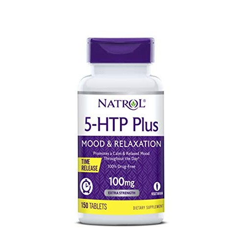 Natrol 5-HTP Plus Time Release, 100mg Tablets,150 Count