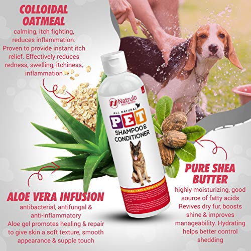 Natrulo All Natural Pet Shampoo & Conditioner for Dogs, Cats, Fur...