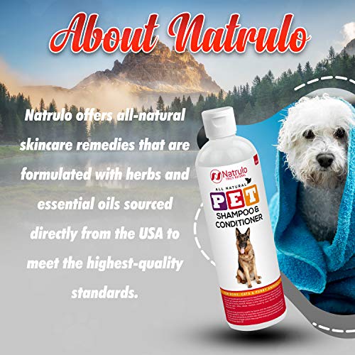Natrulo All Natural Pet Shampoo & Conditioner for Dogs, Cats, Fur...
