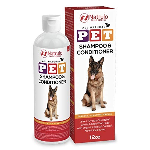 Natrulo All Natural Pet Shampoo & Conditioner for Dogs, Cats, Fur...