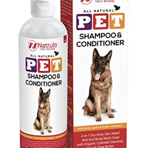 Natrulo All Natural Pet Shampoo & Conditioner for Dogs, Cats, Fur...