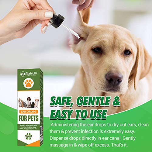 Natural Ear Cleaner for Dogs, Cats, Kitten, Puppy – Gentle Cleans...