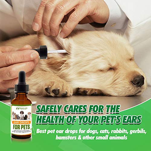 Natural Ear Cleaner for Dogs, Cats, Kitten, Puppy – Gentle Cleans...