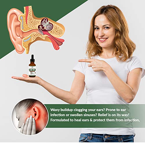 Organic Ear Oil for Ear Infections - Natural Eardrops for Infecti...