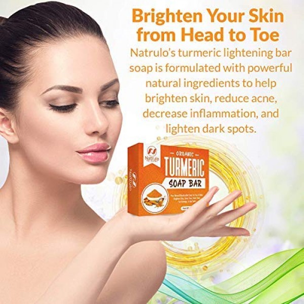 Organic Turmeric Soap Bar | Pure Natural Handcrafted Skincare, Ma...