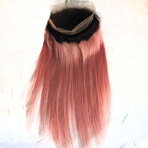 natural 1b Pink Two Tone Color Glueless Lace Front Human Hair Wig...