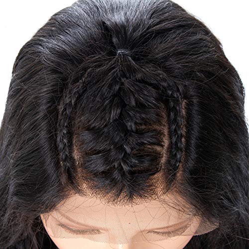 natural Silk Top Lace Front Human Hair Wigs With Baby Hair 130% D...