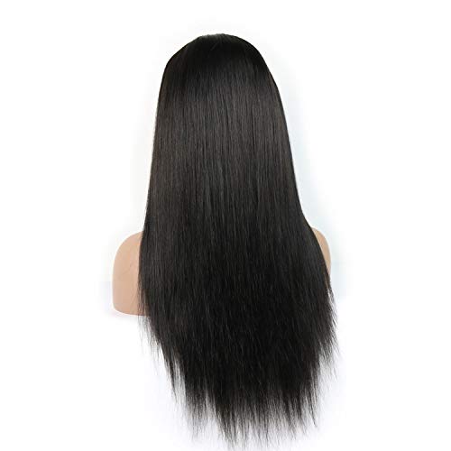 natural Silk Top Lace Front Human Hair Wigs With Baby Hair 130% D...