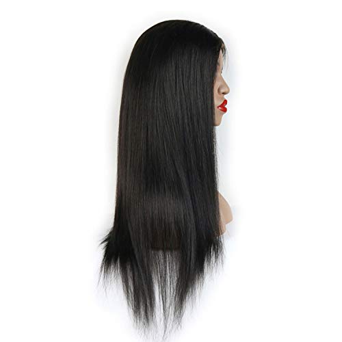 natural Silk Top Lace Front Human Hair Wigs With Baby Hair 130% D...
