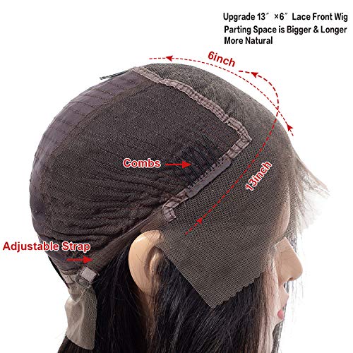 Pre-plucked 130% 180% Density 13X6 Long Parting Lace Front Wigs P...