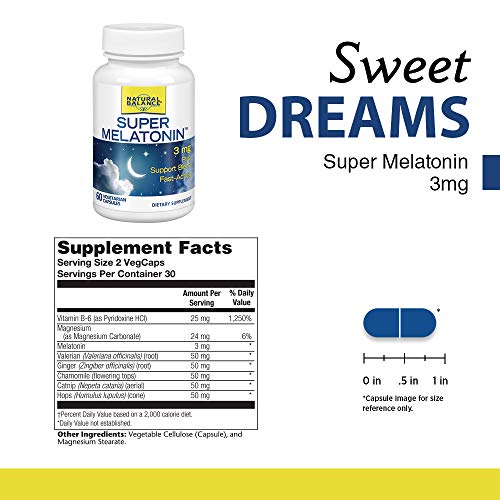Natural Balance Super Melatonin 3 mg | Fast-Acting Sleep & Relaxa...