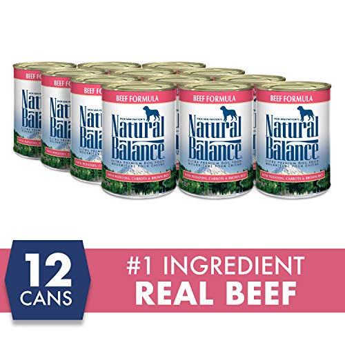 Natural Balance Ultra Premium Wet Dog Food, Beef Formula with Pot...