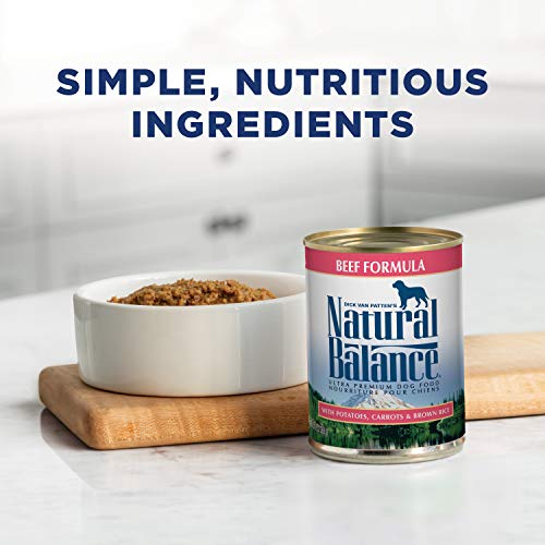 Natural Balance Ultra Premium Wet Dog Food, Beef Formula with Pot...