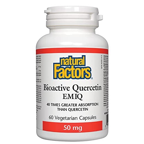 Natural Factors, Bioactive Quercetin EMIQ, Supports Sinus, Respir...