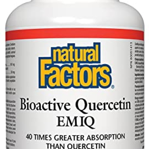Natural Factors, Bioactive Quercetin EMIQ, Supports Sinus, Respir...