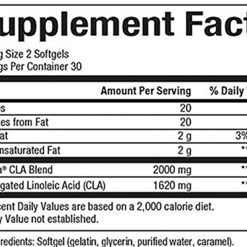 Natural Factors CLA Tonalin Linoleic Acid Softgels, 60-Count