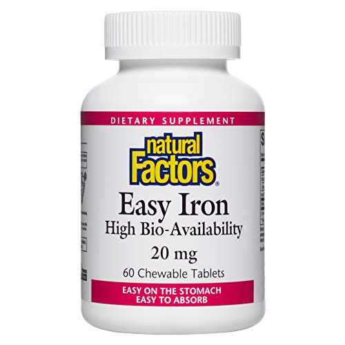Natural Factors, Easy Iron Chewable, Gentle Supplement for Energy...