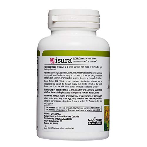 Natural Factors HerbalFactors, Milk Thistle 250 mg, Promotes Heal...