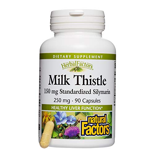 Natural Factors HerbalFactors, Milk Thistle 250 mg, Promotes Heal...