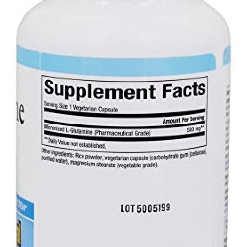 Natural Factors - Micronized L-Glutamine 500mg, Support for Muscl...