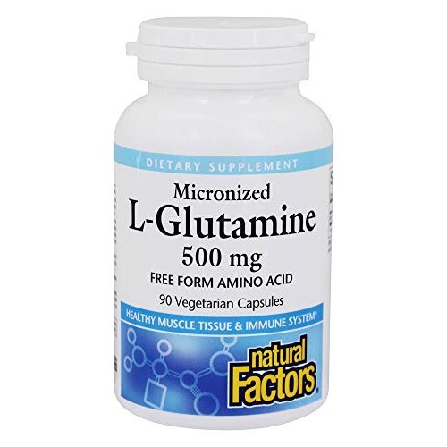 Natural Factors - Micronized L-Glutamine 500mg, Support for Muscl...