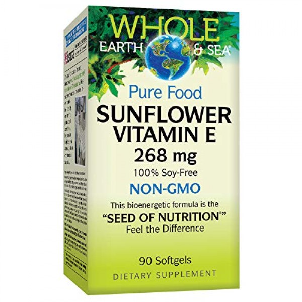 Whole Earth & Sea from Natural Factors, Sunflower Vitamin E, Whol...