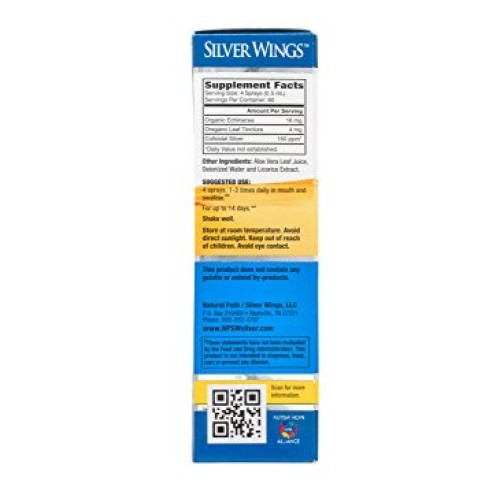 Natural Path Silver Wings Colloidal Silver Herbal Tincture Spray,...